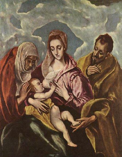 GRECO, El Holy Family with oil painting picture